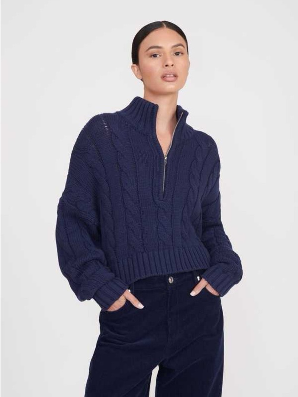✨ STAUD Cropped Hampton Sweater ✨